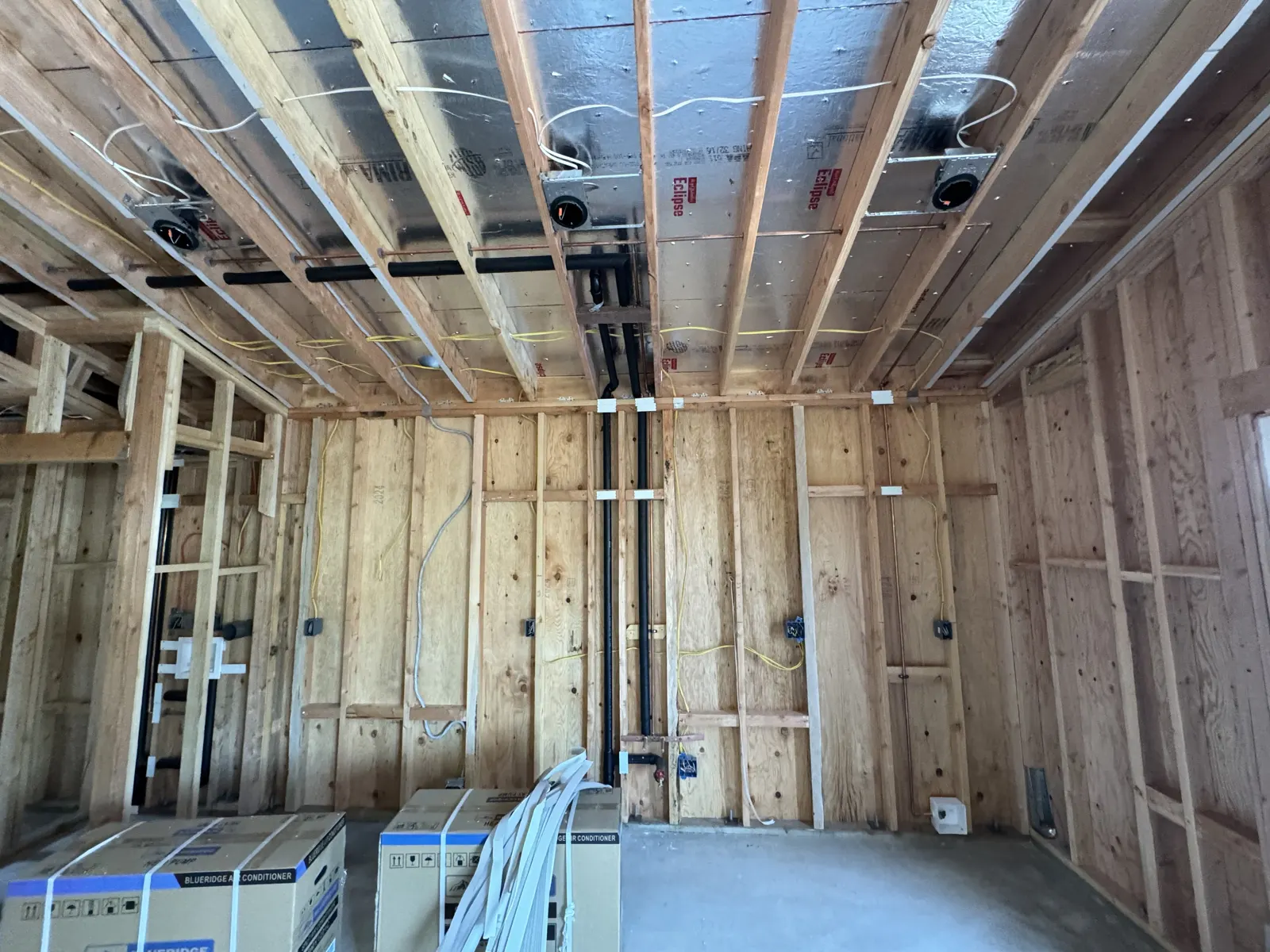 ADU rough-in: plumbing, electrical and mini-split prep