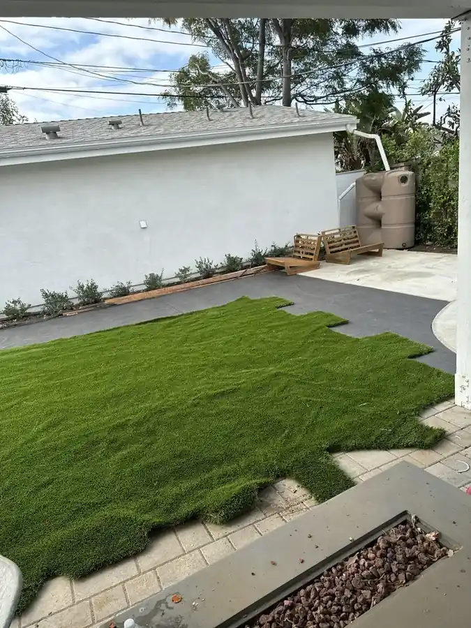 Turf install in progress